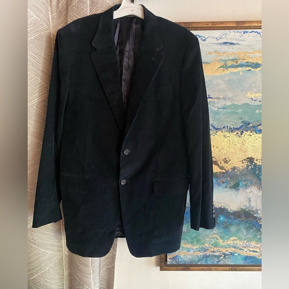 PRADA men's navy blue corduroy jacket size 52R